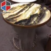 Translucent white marble coffee table