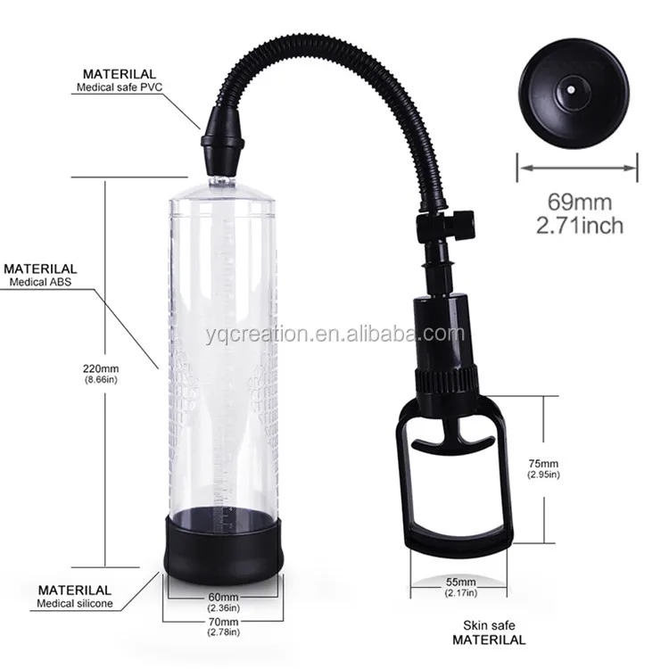 Canvor Male Manual Penis Vacuum Pump Air Pressure Device Enhancer with Cock Ring for Penis Pump Enlargement 