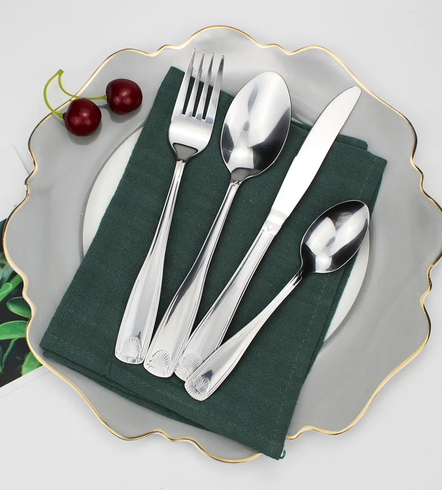 

Stainless Steel Smooth Easy Cleaning Flatware Restaurant Silverware Dinner Fork Stainless Steel Silver Cutlery