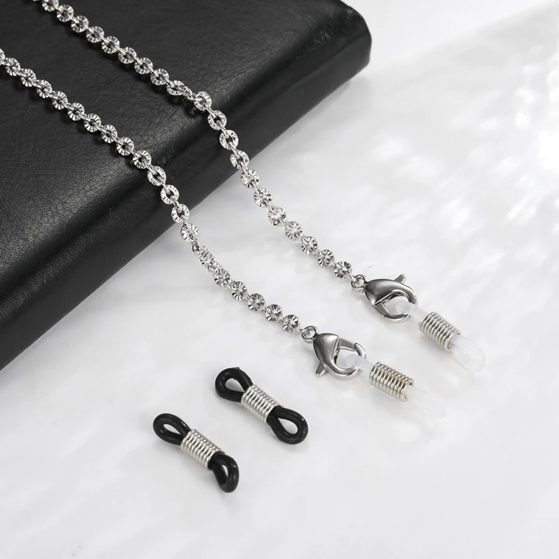 

Women Eye Glasses Accessories Copper Material Sunglasses Chain Holder With Clip Eyeglass Chain Gold Filled MaskLanyards Cords