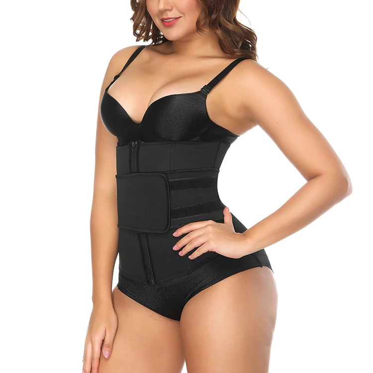 

HEXIN Drop Shipping Grey 2 -Layer With Belt Neoprene Waist Trainer