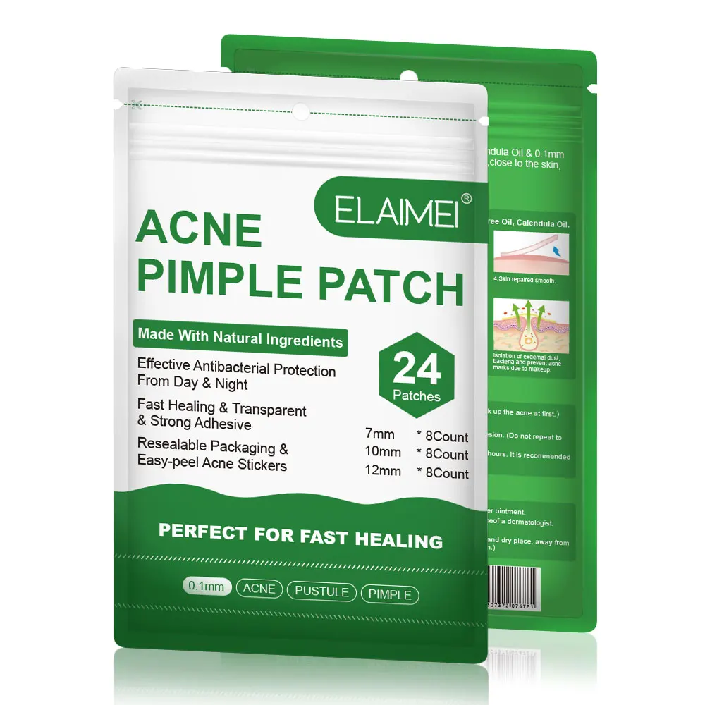 elaimei acne patch oem odm private label acne pimple patch msds certificate 24 patches customized logo