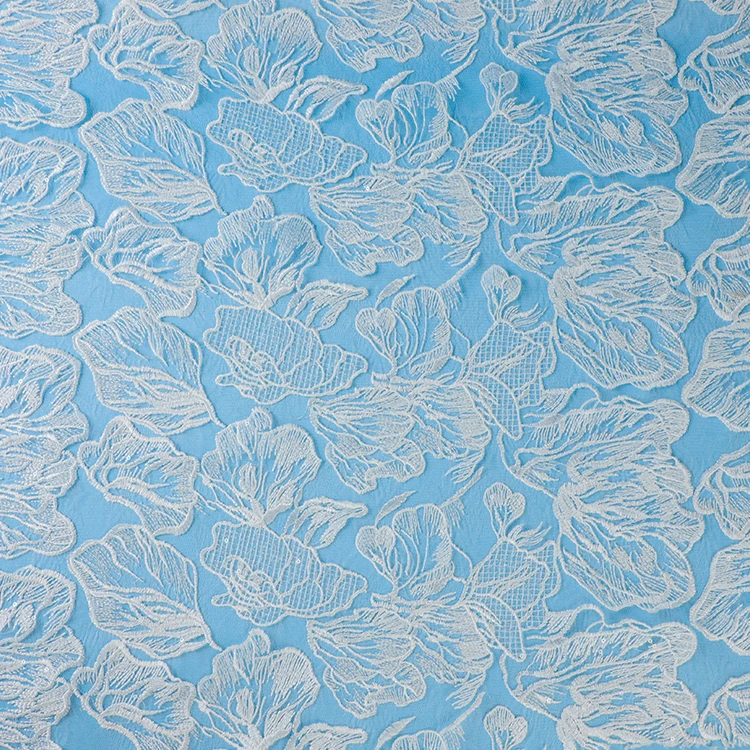 

X093 High Quality Cheap Plain Soft Net Lattice Tulle Sequin Embroidery Lace Fabric for Dress