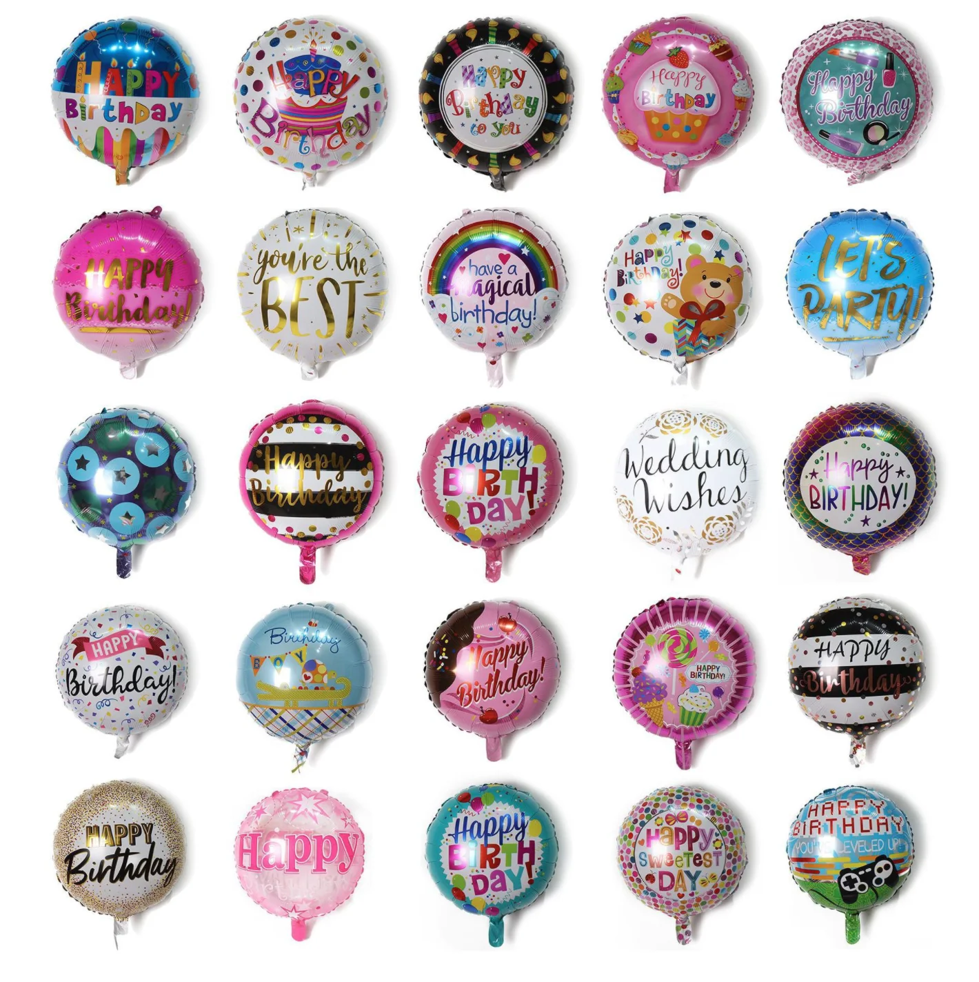 

c Happy Birthday Aluminum Foil Balloons Helium Floating Mylar Balloon Party Decoration