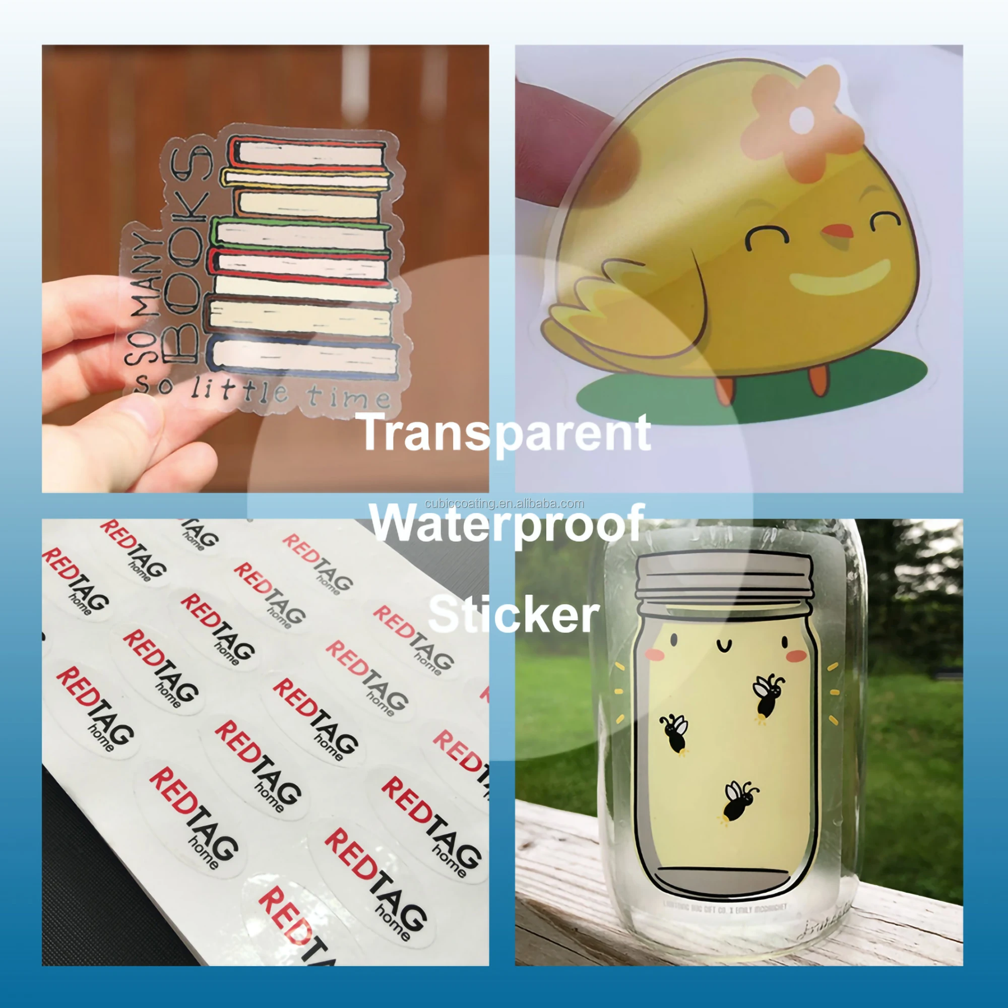Pet Transparent Printable Vinyl A4 Size Waterproof Self Adhesive