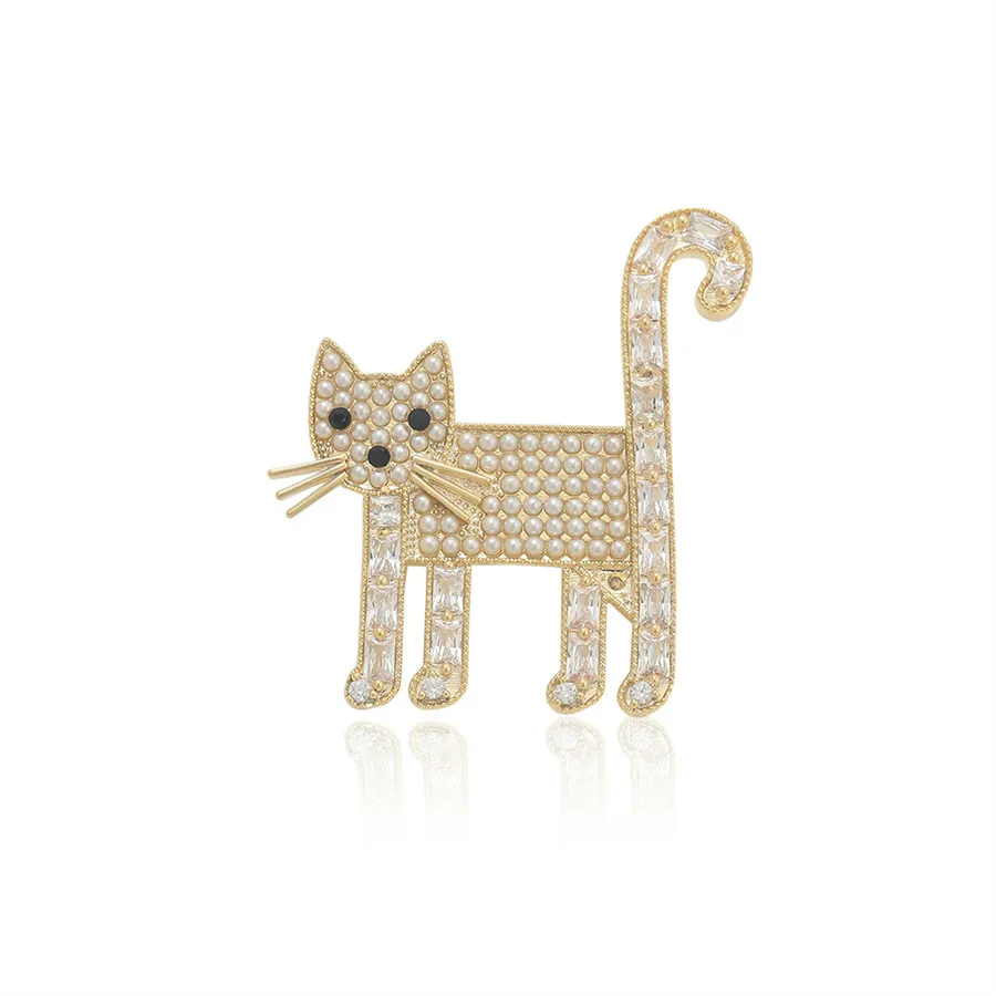 

BL Brooches-564 Xuping jewelry simple fashion joker animal series cats 14K gold light luxury cute style brooch