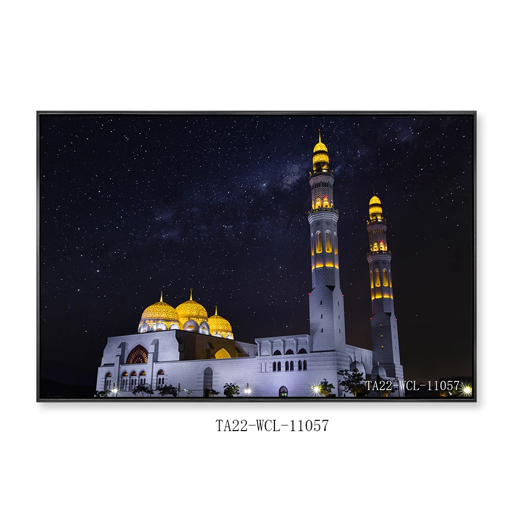 

Led lighting canvas picture decoration for Light indoor modern custom design print on canvas for art
