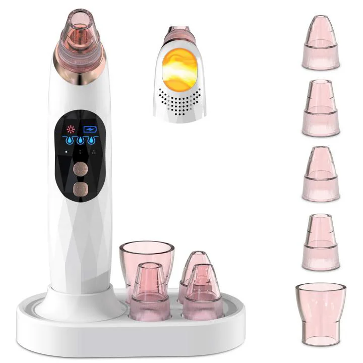 

Heated 3 steps blackhead quita puntos negros extractor puntos negros limpiador de puntos negros aspirateur a point noir