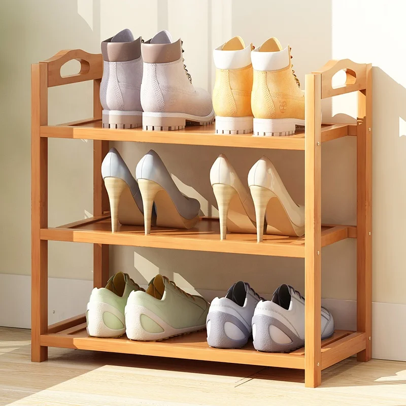 
Haichuan New style 1 tier 2 tier 3tier bamboo shoe rack medium natural on sale from China factory with low price 