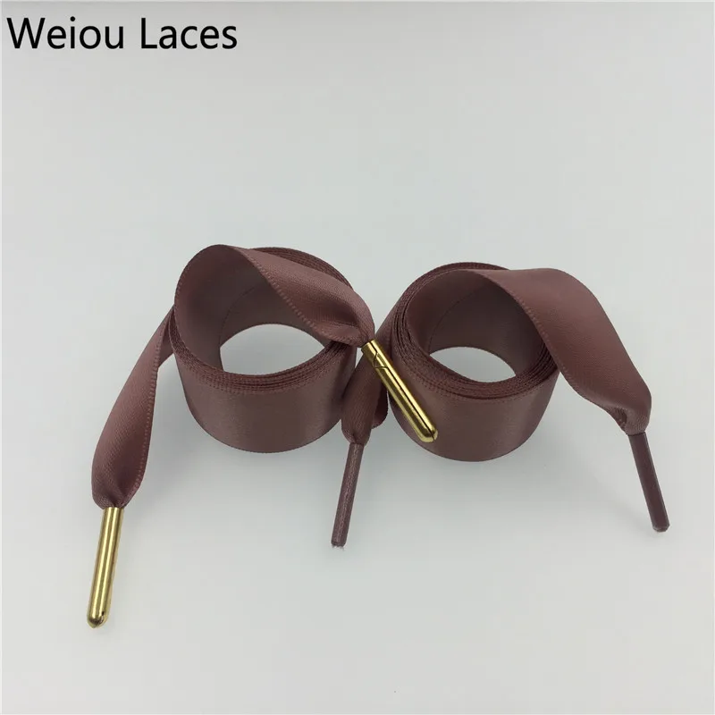 

Weiou Laces Satin Ribbon Shoestring Flat Shoelaces Wide Width for Women Shoes Freeshipping Support Custom Packages, Any colors supported,support pantone color