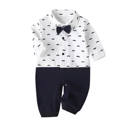 

Wholesale Fashion Mustache Pattern Cotton Baby Jumpsuit