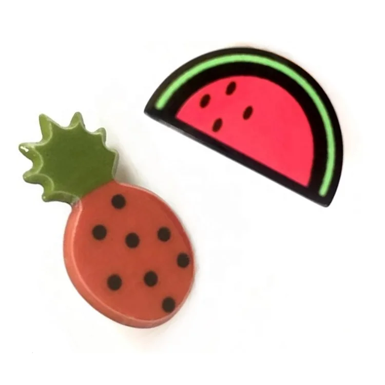 

Wholesale Customized Colorful Cartoon Brooch Watermelon Pineapple Fruit Brooch Pins for Girl Woman Lady, Picture