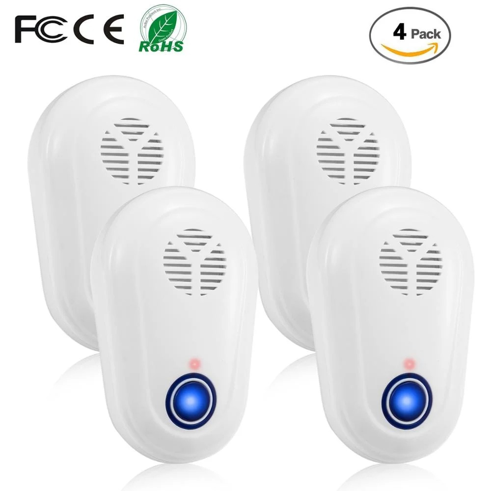 

Electronic Pest Repeller Ultrasonic Mosquito Bug Anti Rat Insect Control, White + blue