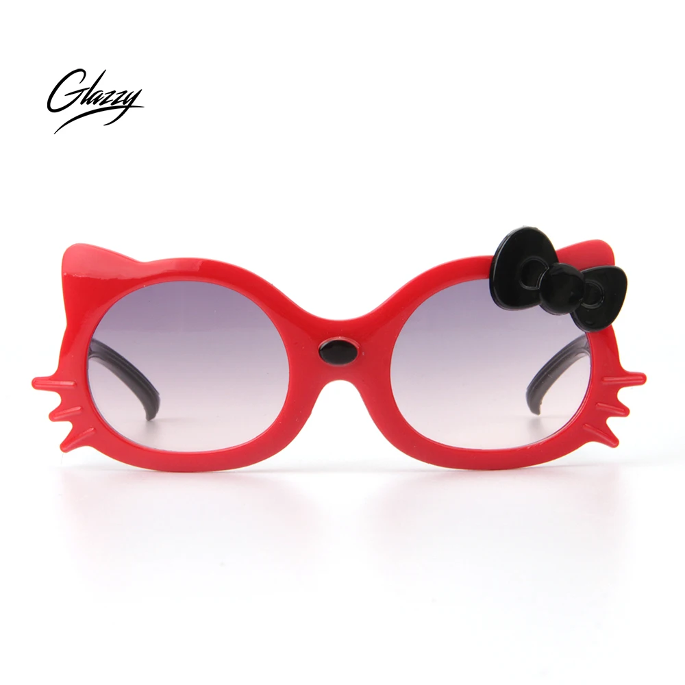 

In Stock Hello Kitty Cartoon Kids Sun Glasses Children Child Lovely Cat Sunglasses