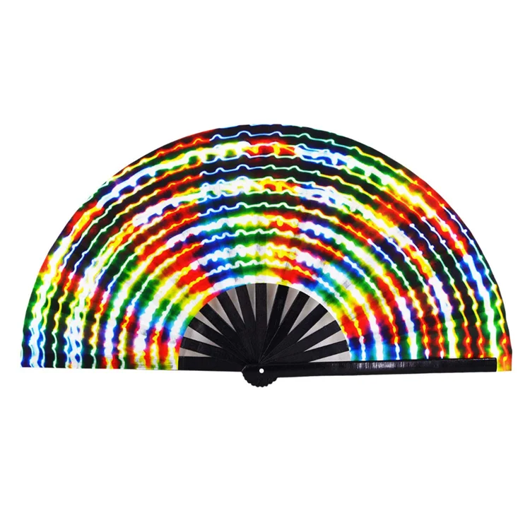 

Shinny Design Custom Rave Wholesale Bamboo Hand Held Fans, As custom