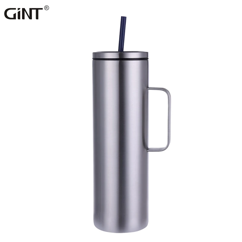 

Factory Direct Supply Straw Type Customer Color Double Wall Handle Beer Mug