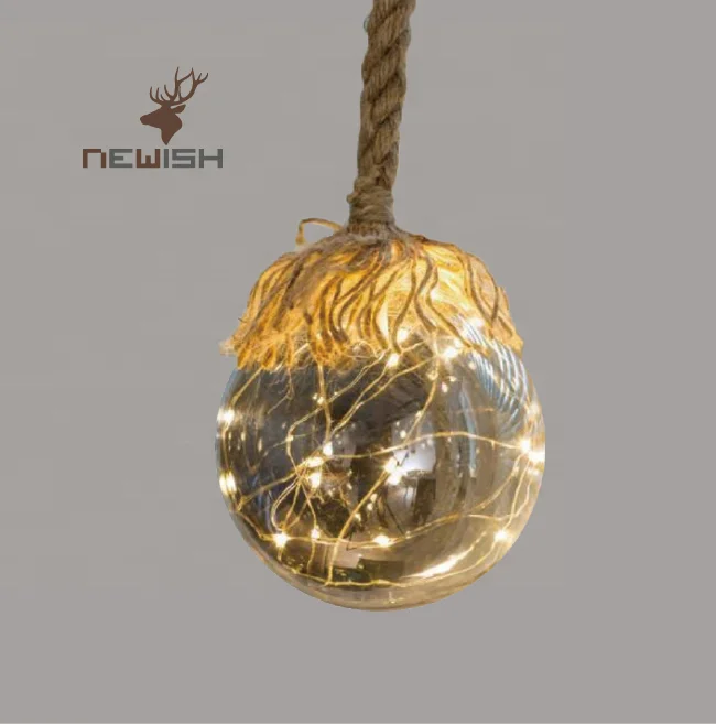 Newish ball christmas glass 12CM(60cm rope)+15L mini warm led glas sxmas ball dome string lights decoration for home
