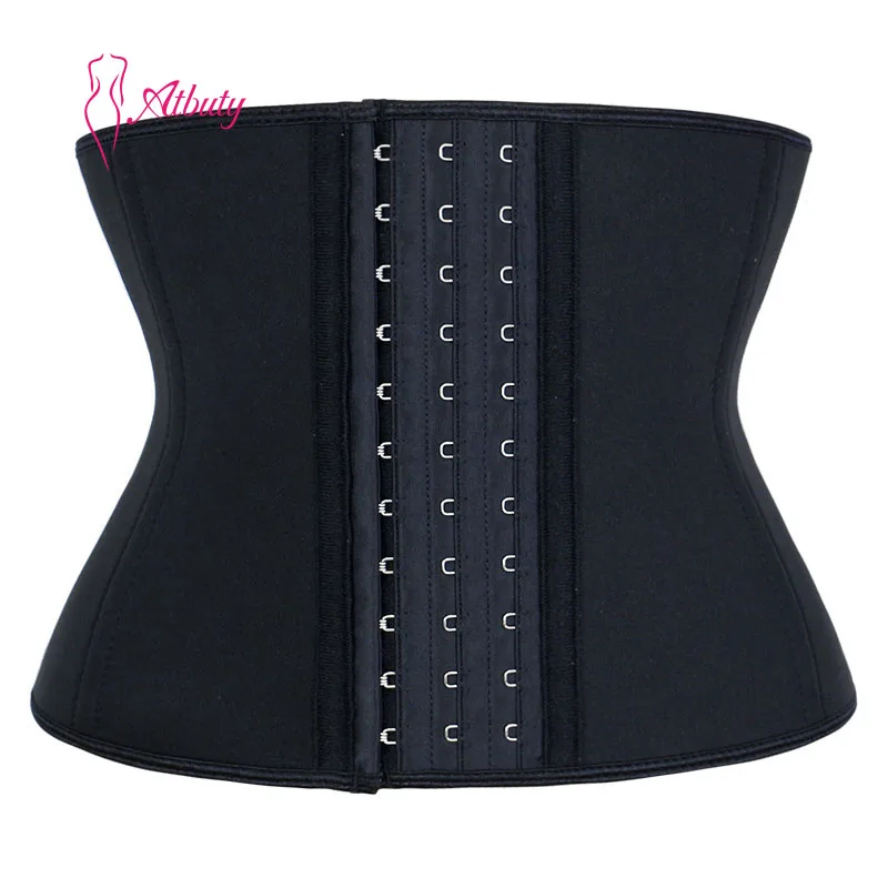 

ATBUTY 9 Inches Short Torso Neoprene Waist Trainer Cincher, Black