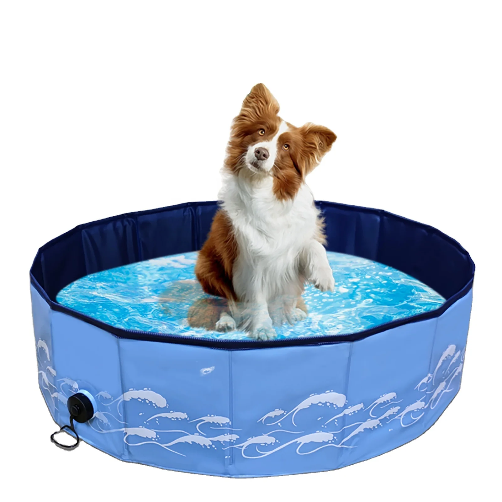 

Piscina plegable para perros banera para perros piscina mascotas, Red blue