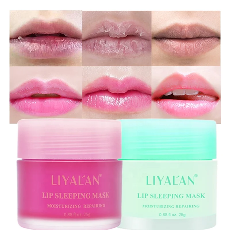 

Wholesale Natural Organic Lip Care Lipmask Hydrating Repairing Plumping Lip Maks Pink Blue Lip Sleeping Mask, Pink/blue/customized