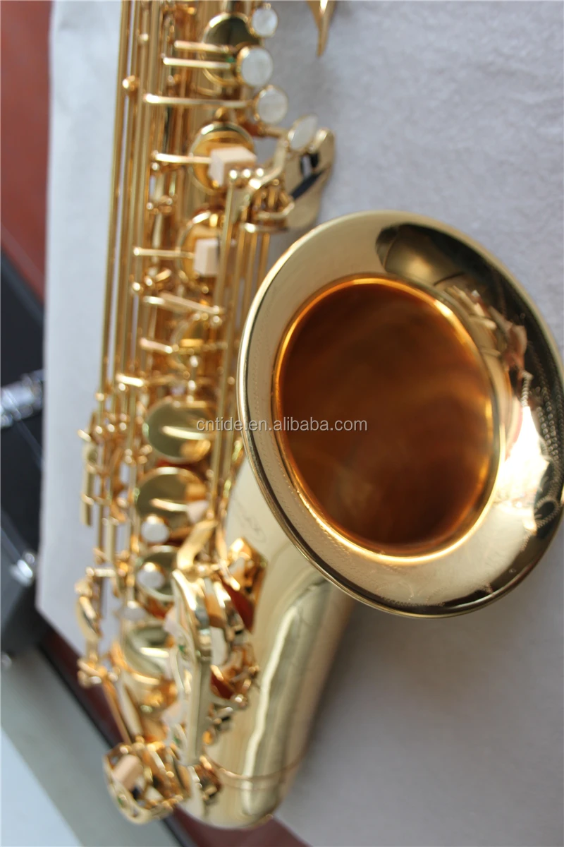 Professional Gold Lacquer Tenor Saxophone Buy Tenor Saxophone Tone Bb High Pitch F Key Front F