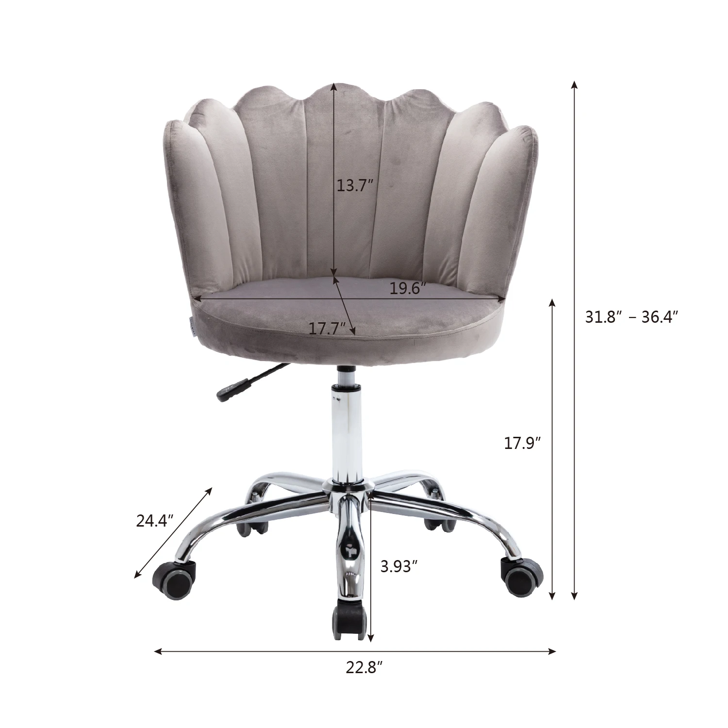 

Swivel Shell Chair for Living Room/Bed Room, Modern Leisure office Chair Gray