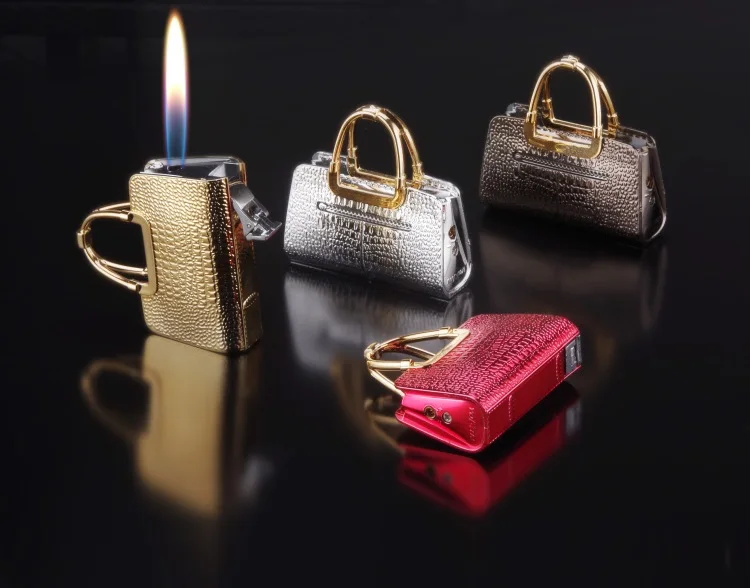 

Lovisle Tech Boutique Creative Gifts Fashion Design Ladies Handbag Open Flame Women Glitter Lighters