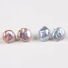 women jewelry earrings luxury 11*12mm kesi pearl stud earrings bulk