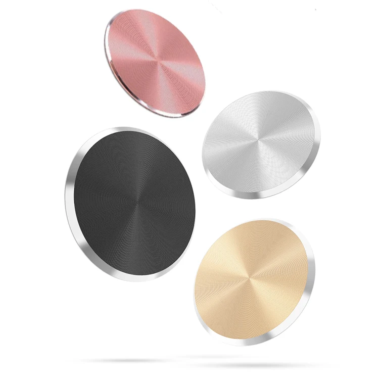 

Custom Logo Universal For Magnet Car Mount Aluminum Alloy Magnetic Phone Holder Metal Plate, Rose gold / gold / black / silver