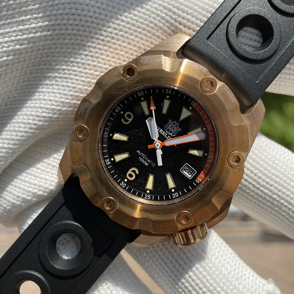 

STEELDIVE SD1942S New Arrival 45MM Big Case Super Luminous 1000m Waterproof NH35 Automatic Movement Bronze Dive Watch