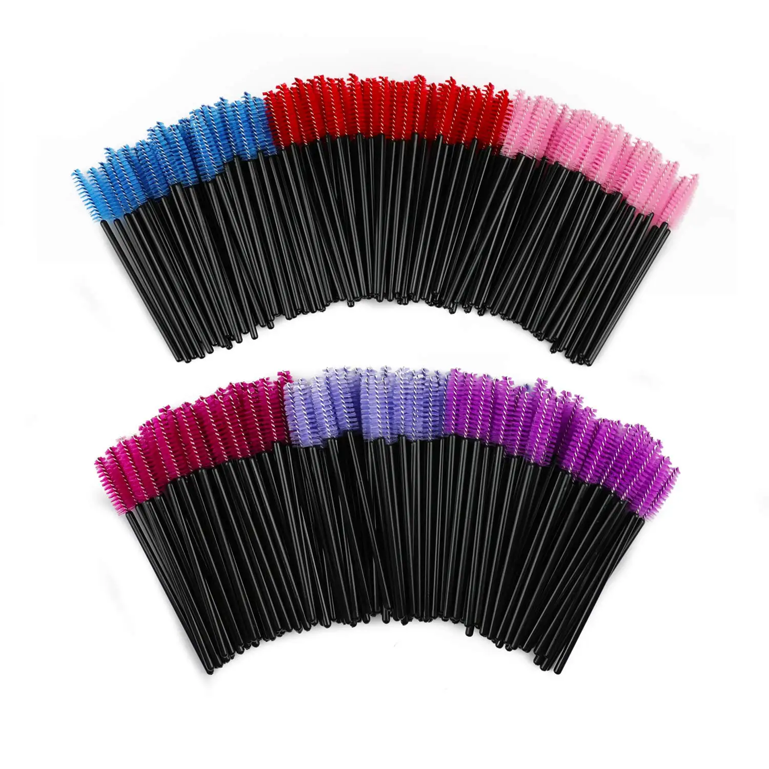 

Nylon Eyelash Extension Tools Disposable Eyebrow Brush Mascara Wand Applicator, Red,pink,purple,blue,yellow