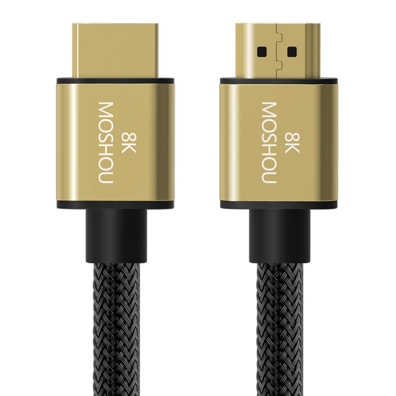 

MOSHOU HDMI 2.1 Cable 8K@60HZ 4K@120HZ/UHD HDR 10+ Dolby Vision Dynamic 3D eARC HDCP 2.2 CEC Ultra High Speed Video HDMI Cable
