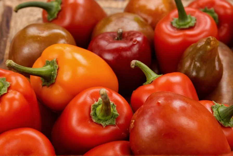 Close-up view of various spicy chili sauce bottles showing different colors and textures from red to orange to brown