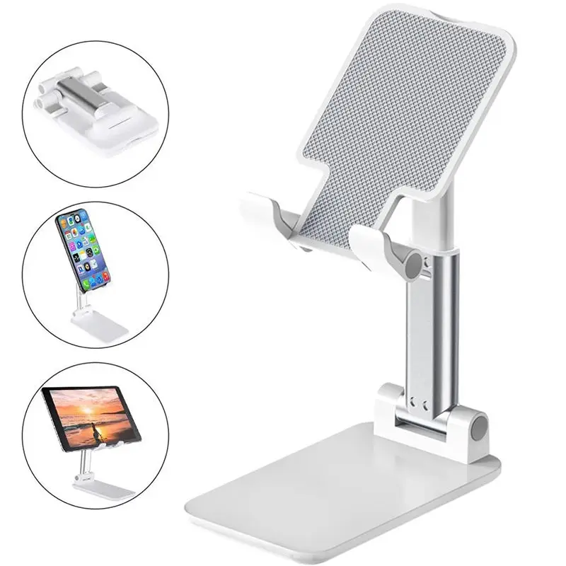 

2022 New Trending Adjustable Desktop Cell Phone Holder Foldable Mobile Tablet Phone Mount Phone Stand for All Smartphones