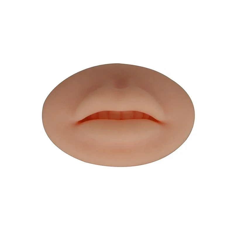 

New Popular Style Premium Soft 3D Permanent Make Up Tattoo Microblading Silicone Realistic Lip Practice Skin With Teeth