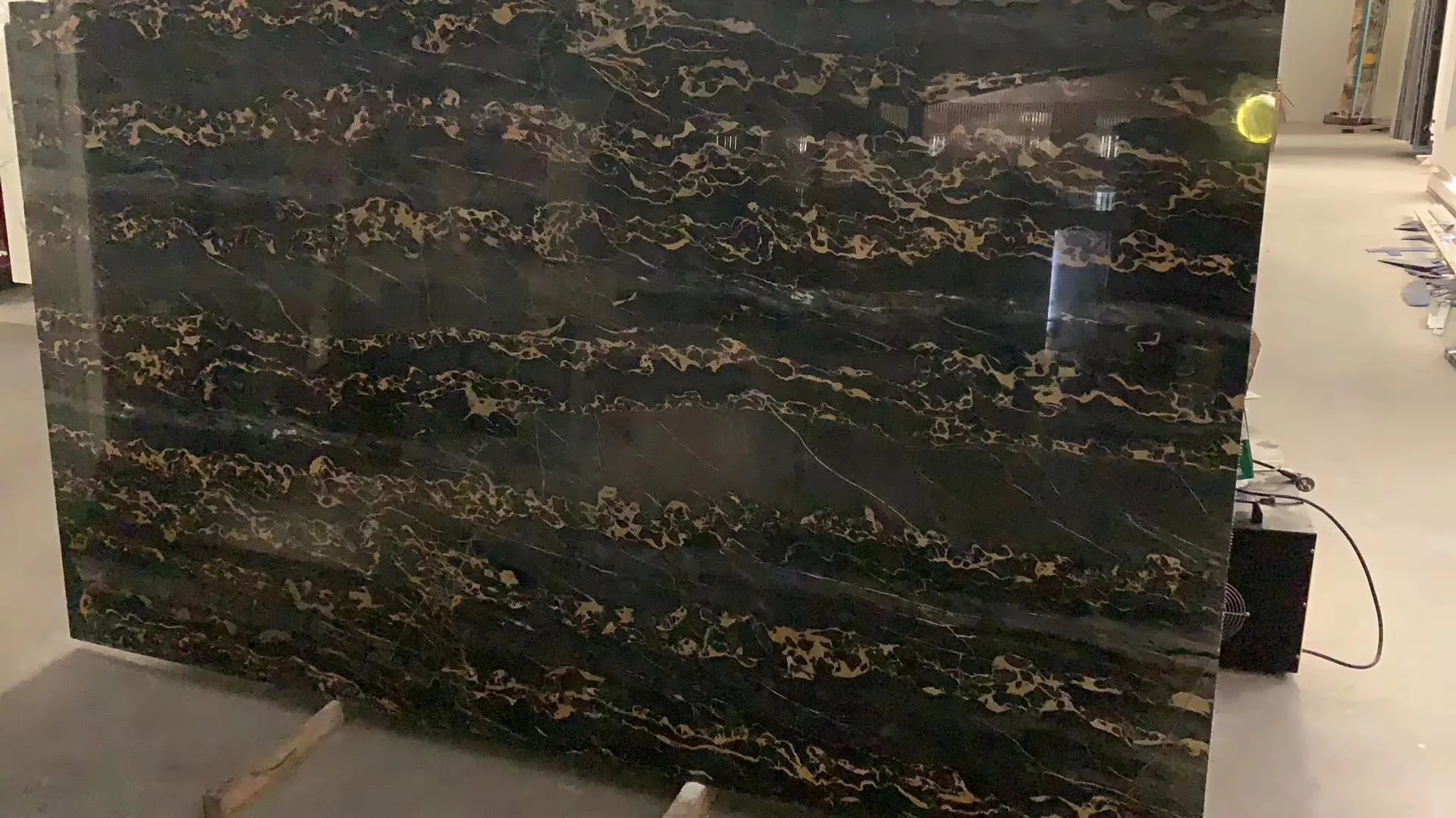 Black Gold Marble Slab For Wall Or Floor Or Countertop