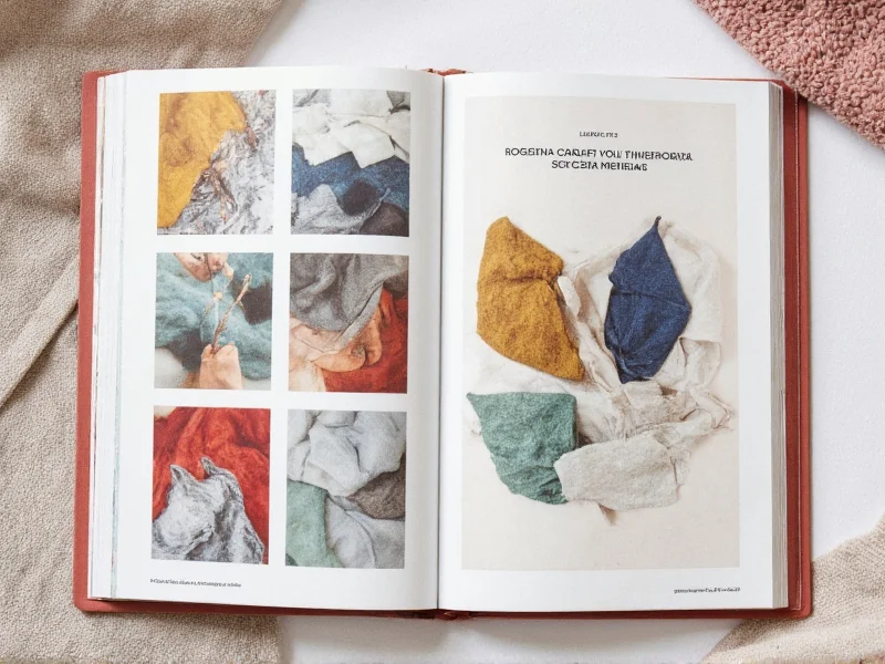 Handmade craft book with sustainable material samples