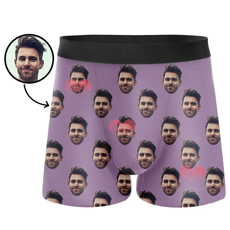 

9KISS Eco Friendly Custom Face Print Free Shipping Mens Boxer Shorts