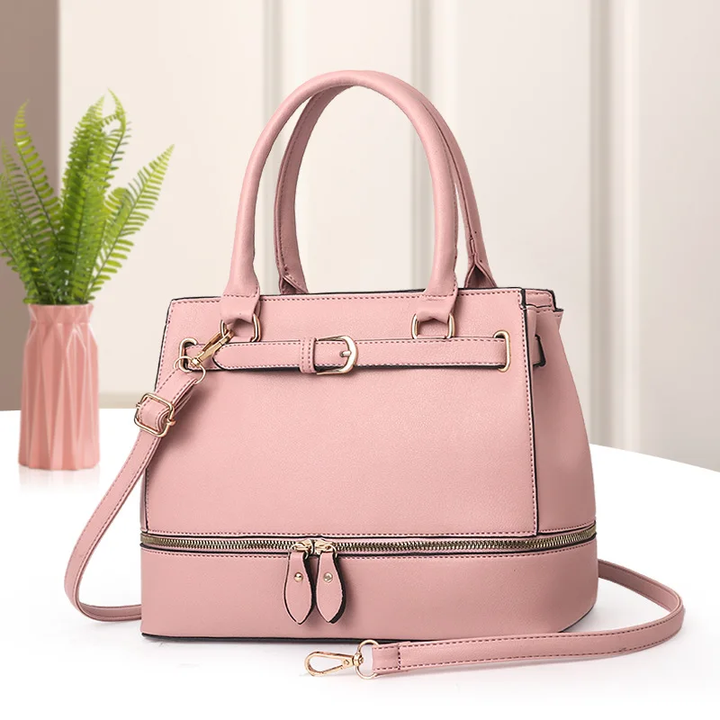 

hot selling stylish satchel bag women double zipper decoration shoulder bag ladies elegant handbags, 6colors