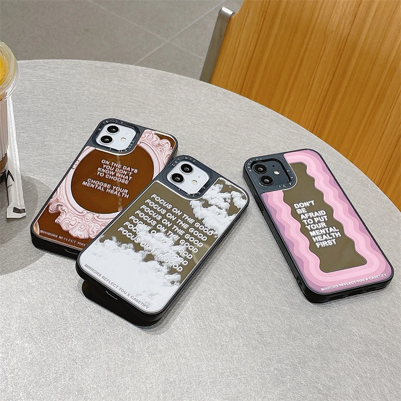 

INS style magic mirror silver rose gold mirror phone case for iPhone 13Promax11 Pro 12 XsMax Soft tpu silicone back cover