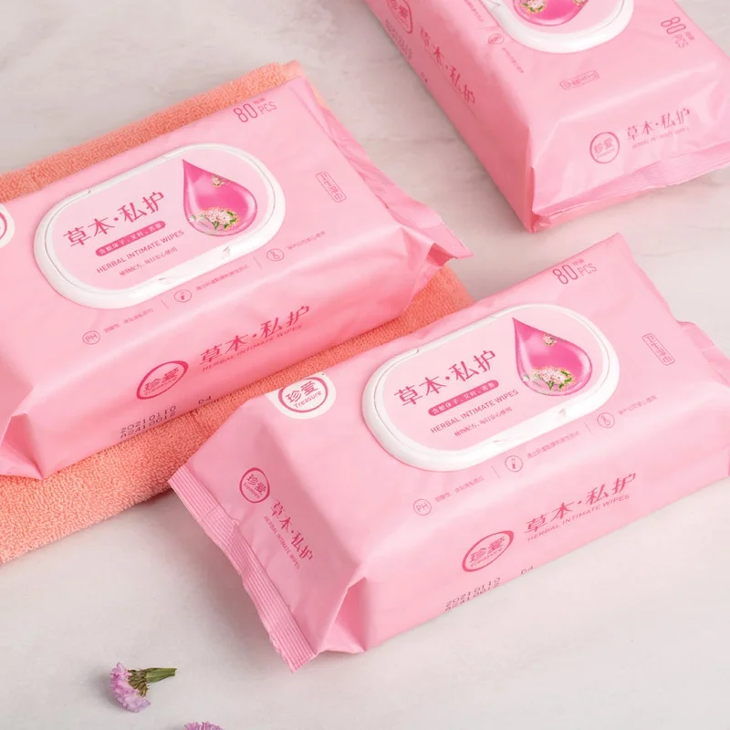 

100% Biodegradable Flushable Wipes Vaginal Wipes