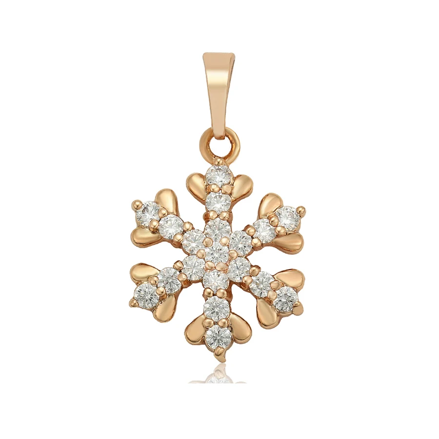 

33035 xuping New charm snowflake petal-shaped pendant and zircon, 18k gold plated