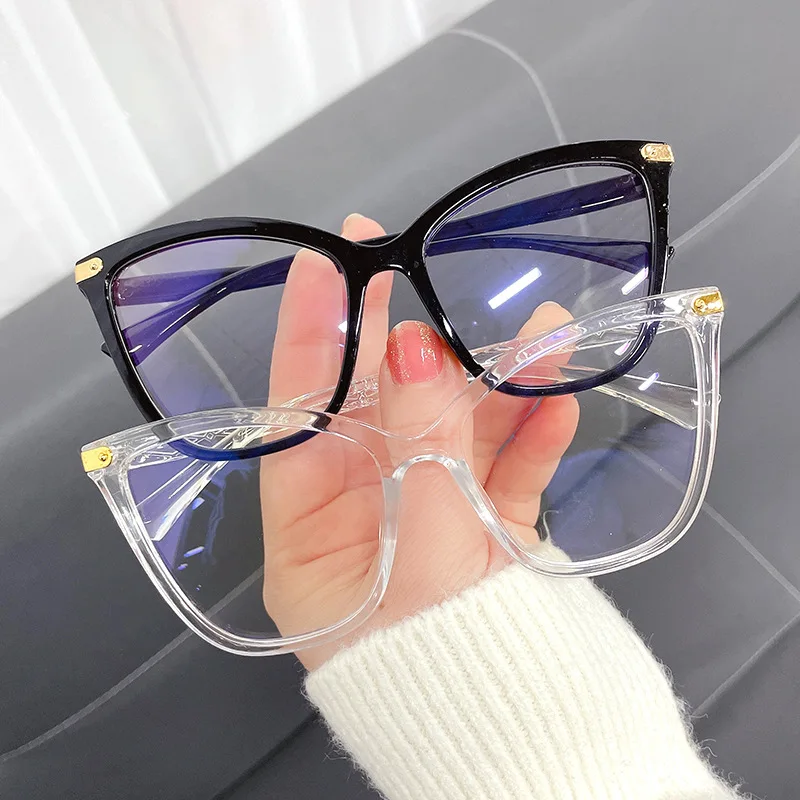 

Cheap Oversized Designer Cat Eye Women Anti Blue Light Blocking Optical Glasses Eyeglasses Frames, 65 colors