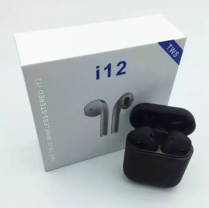 

Hot Selling Good Quality Earbuds Real Stereo Sport Headset Wireless I12 TWS Earphone Headphone, White