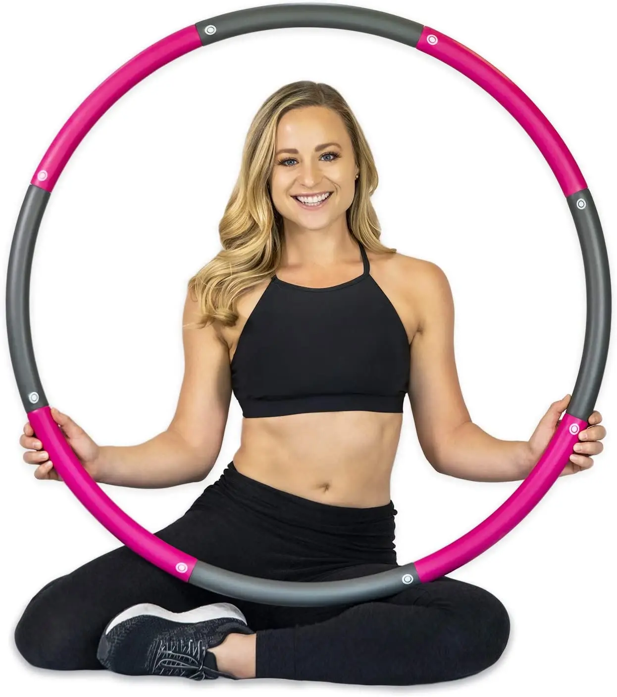 

Adjustable Adult Fitness Hoops Exercise Hoola Hoop with Smooth Performance Foam Weighted Hula Hoops, Optional