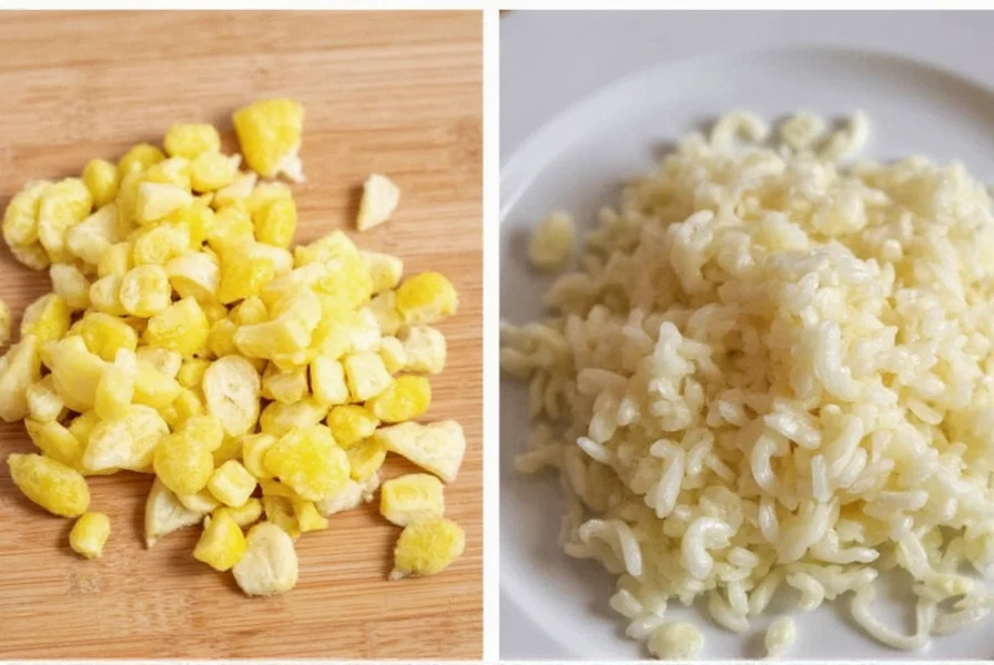 Infusing oil with dehydrated minced garlic