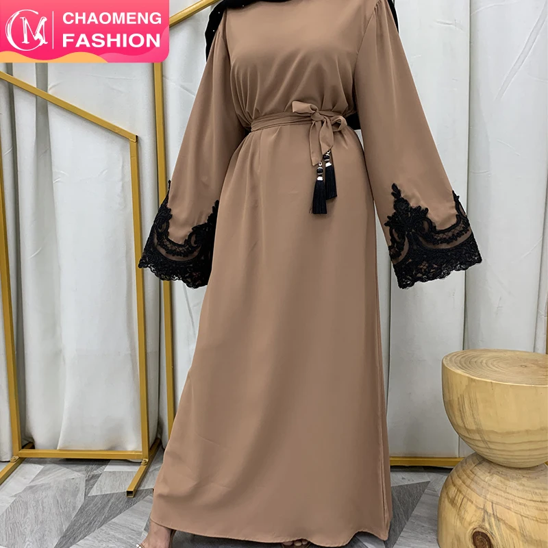 

6371# New Arrival EID UAE Dubai Turkey Arabic Modest Fashion Dress Islamic Clothing Abaya Muslim Dresses, Pink / blue / brown / black / beige