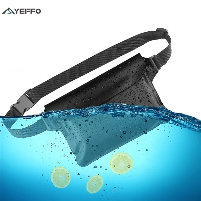 

YEFFO Factory Price Pvc Waterproof Waist Pouch With Strap For Swimming /diving/sport