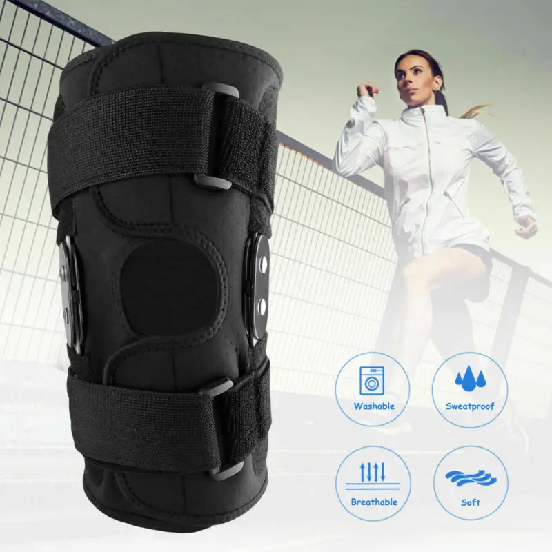

Awesome 1PC Adjustable Hinged Knee Patella Support Brace Sleeve Wrap Stabilizer Sports Running Gym Wrap