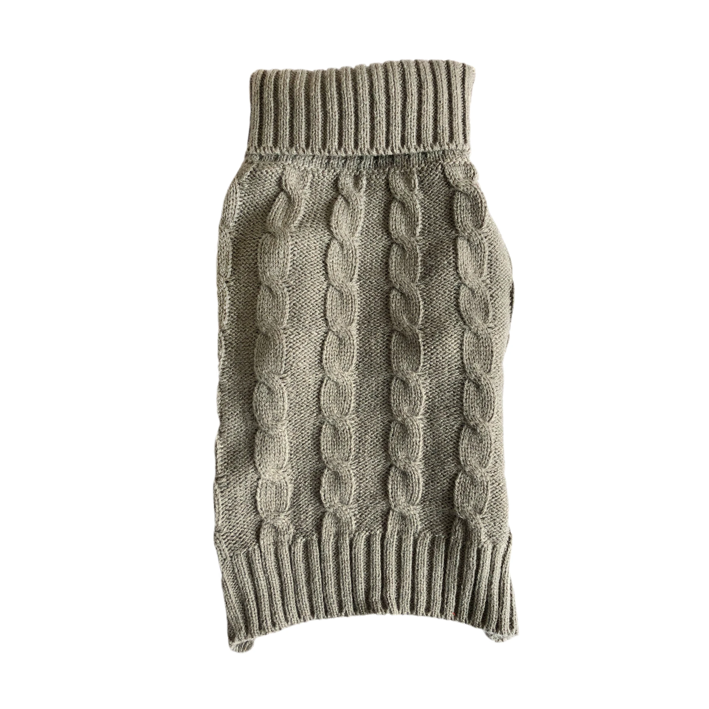 

100% Cotton Dog Luxury S New Design Holiday Cable Knit Turtleneck Wholesale Dog Clothes Sweater, Oem